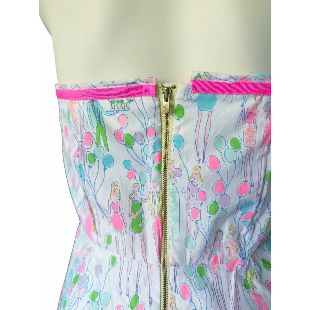 Lilly Pulitzer Pop Lowe Girls Balloons Strapless Dress Size 4 - Picture 10 of 14